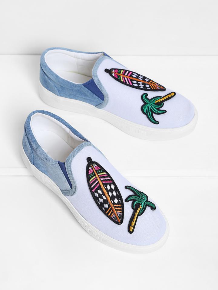 Shein Two Tone Slip On Sneakers