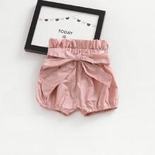 Shein Girls Frill Trim Solid Shorts
