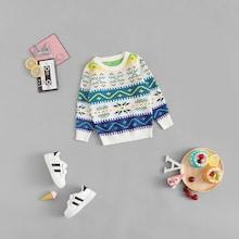 Shein Kids Christmas & Geo Print Jumper