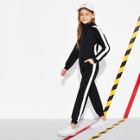 Shein Girls Zip Front Contrast Side Seam Track Jumpsuit