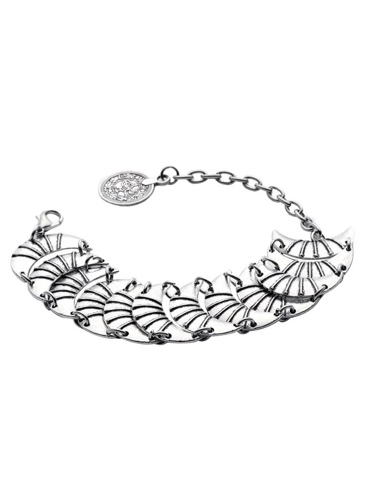 Shein Sliver Etched Crescent Bracelet