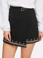 Shein Tribal Embroidered Skirt