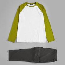 Shein Men Raglan Sleeve Tunic Top & Pants Pajama Set
