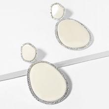 Shein Plain Oval Drop Earrings