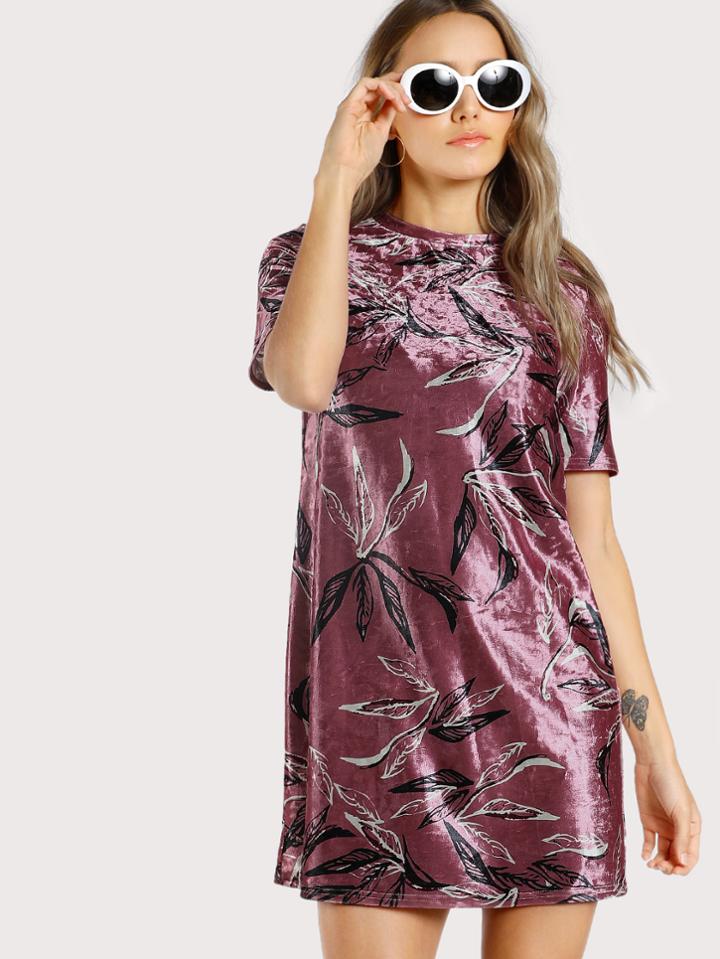 Shein Velvet Tee Dress