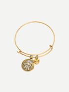 Shein Gold Heart And Palm Charm Bracelet