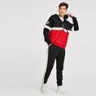 Shein Men Color Block Hoodie With Contrast Tape Side Pants