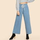 Shein Lace-up Wide Leg Jeans