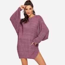 Shein Slit Hem Dolman Sweater