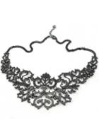 Rosewe Black Laser Cut Chunky Choker Necklace