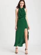 Shein Cowl Neck Halter High Low Romper Dress