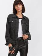 Shein Bleach Wash Drop Shoulder Denim Jacket
