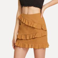 Shein Tiered Ruffle Solid Skirt