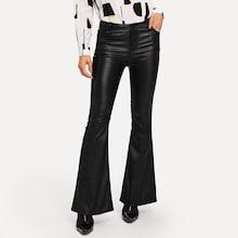 Shein Coated Fitting Flared Leg Jeans