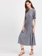 Shein Double Lace Up Side T-shirt Dress