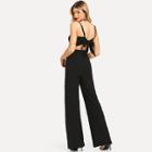Shein Knot Cut Out Front Cami Jumpsuit