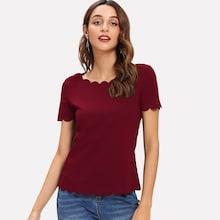 Shein Scallop Edge Top