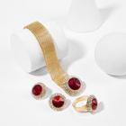 Shein Gemstone Choker & Earrings & Ring Set
