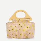 Shein Wooden Handle Floral Tote Bag