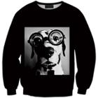 Shein The Glasses Dog 3 D Digital Printing Sweatshirts