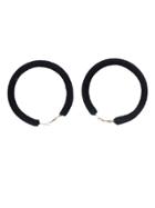 Shein Black Plush Round Earrings For Women