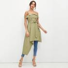 Shein Cold Shoulder Double Breasted Front Asymmetrical Dress