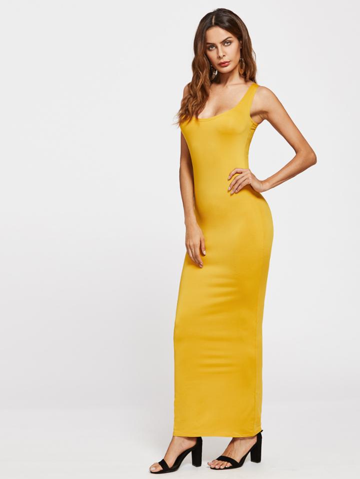 Shein Scoop Neck Sheath Tank Dress
