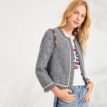 Shein Tassel Detail Raw Hem Coat