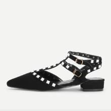 Shein Rockstud Decorated Pointed Toe Suede Heels