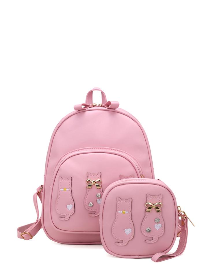 Shein Zip Around Cat Pattern Combination Bag