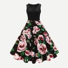 Shein Floral Print Ball Gown Dress