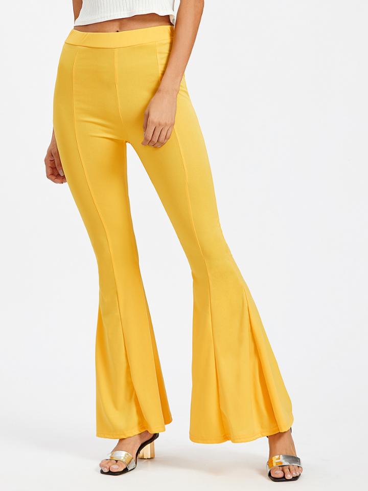Shein Elastic Waist Flare Pants