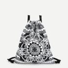 Shein Baroque Style Pattern Drawstring Backpack