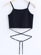 Shein Black Tie Detail Cami Top