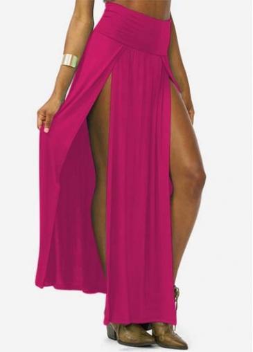 Rosewe Gorgeous Solid Rose High Waist Skirt For Summer