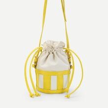 Shein Striped Detail Bucket Bag