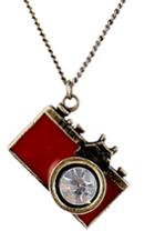 Shein New Arrival Individual Vintage Red Camera Necklace