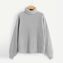 Shein Turtle Neck Drop Shoulder Sweater