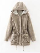 Shein Faux Fur Lined Utility Parka Coat