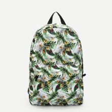 Shein Tropical Rainforest Leaves Print Backpack