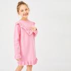 Shein Toddler Girls Pearl Beaded Frill Trim Sweater Dress