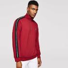 Shein Men Half Placket Striped Sleeve Pullover