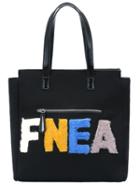 Shein Black Fnea Patterned Pu Tote Bag