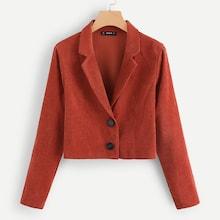 Shein Notched Collar Buttoned Blazer