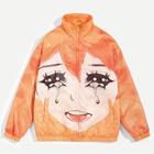 Shein Men Cartoon Print Windbreaker Jacket