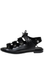 Shein Studded Lace-up Sandals - Black
