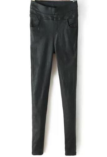 Shein Black Pockets Slim Pant