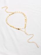 Shein Sequin Choker With Chain Pendant