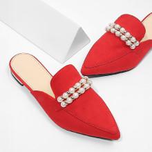 Shein Faux Pearl Decorated Loafer Mules