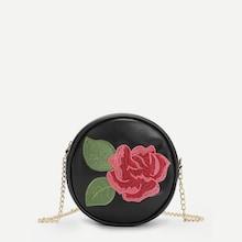 Shein Girls Flower Embroidery Crossbody Chain Bag